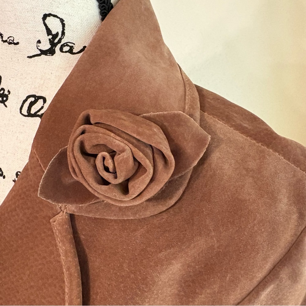 Vintage Live a Little Brown Suede Blazer - Picture 5 of 14